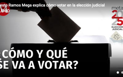 Ernesto Ramos Mega explica cómo votar en la elección judicial